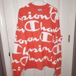 X-Large Pink/Peach Champion Sweatshirt